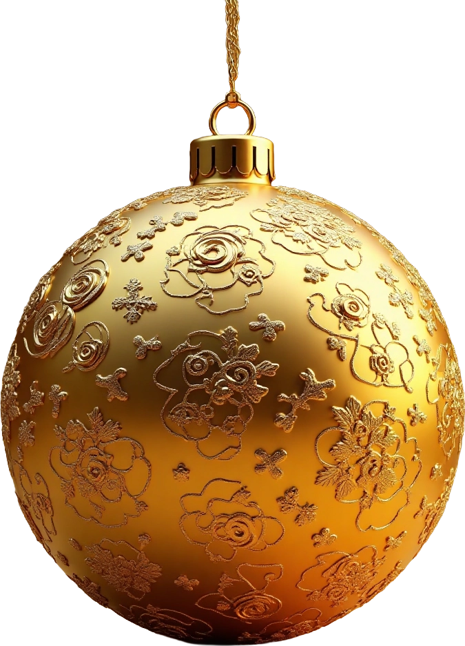 Golden Christmas Ornament